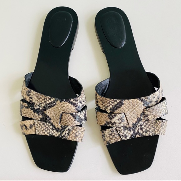 Massimo Dutti Python Skin Sandals - Picture 2 of 4